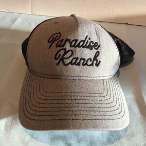 PARADISE RANCH Truckers Hat Baseball Cap Black & Gray RICHARDSON #F36